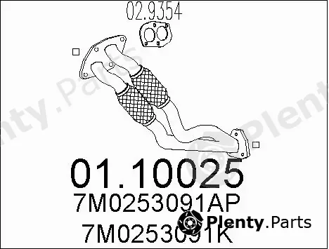 MTS 01.10025 — Exhaust Pipe