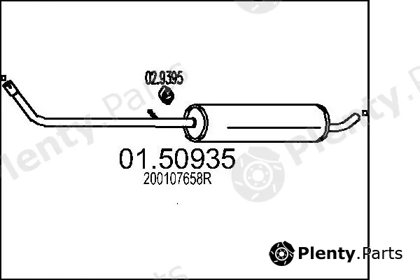 MTS 01.50935 — Centre Muffler
