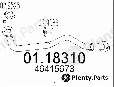 MTS 01.18310 — Exhaust Pipe