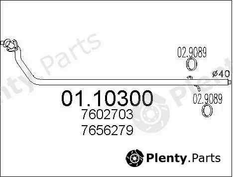 MTS 01.10300 — Exhaust Pipe