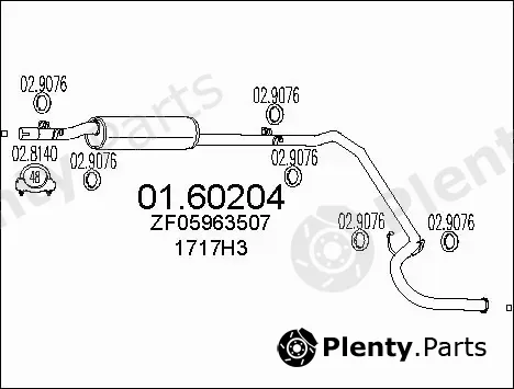 MTS 01.60204 — Rear Muffler