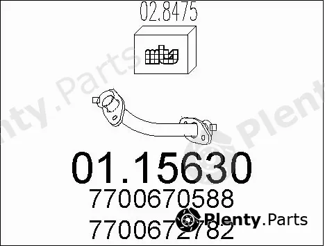 MTS 01.15630 — Exhaust Pipe