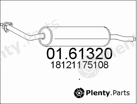 MTS 01.61320 — Rear Muffler