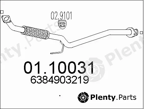 MTS 01.10031 — Exhaust Pipe