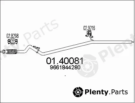 MTS 01.40081 — Exhaust Pipe
