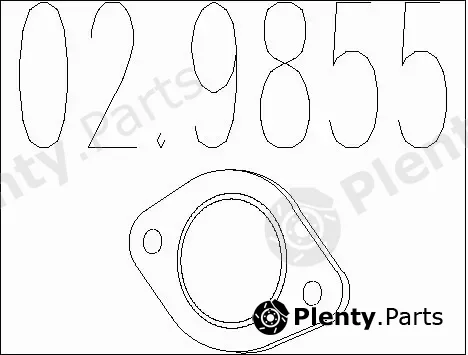 MTS 02.9855 — Gasket, exhaust pipe