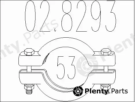 MTS 02.8293 — Pipe Connector, exhaust system