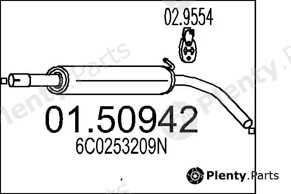 MTS 01.50942 — Centre Muffler