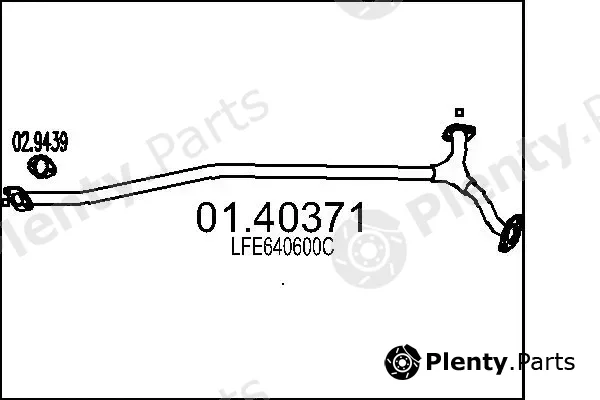 MTS 01.40371 — Exhaust Pipe
