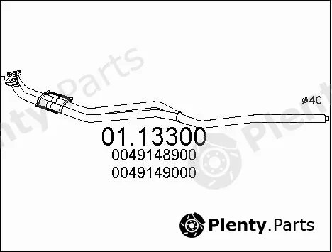 MTS 01.13300 — Exhaust Pipe