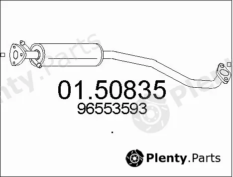 MTS 01.50835 — Centre Muffler