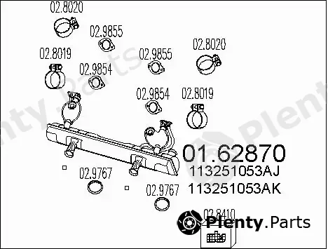 MTS 01.62870 — Rear Muffler