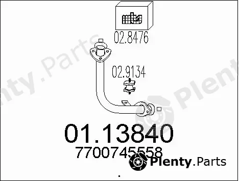 MTS 01.13840 — Exhaust Pipe