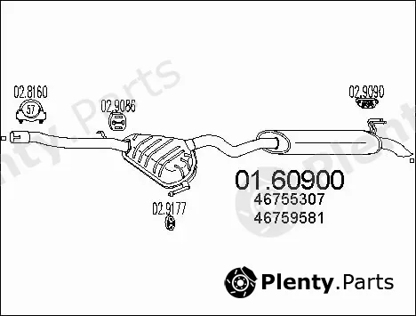 MTS 01.60900 — Rear Muffler