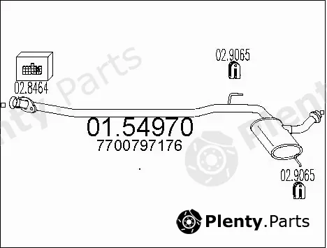 MTS 01.54970 — Centre Muffler