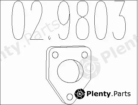MTS 02.9803 — Gasket, exhaust pipe