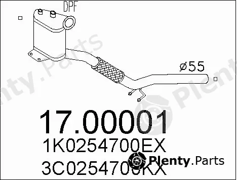 MTS 17.00001 — Soot/Particulate Filter, exhaust system