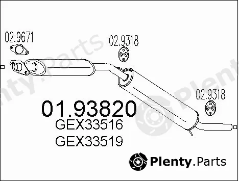 MTS 01.93820 — Rear Muffler