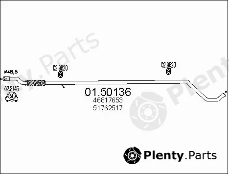 MTS 01.50136 — Centre Muffler