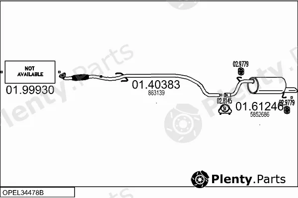 MTS OPEL34478B112128 — Exhaust System
