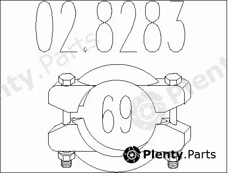 MTS 02.8283 — Pipe Connector, exhaust system