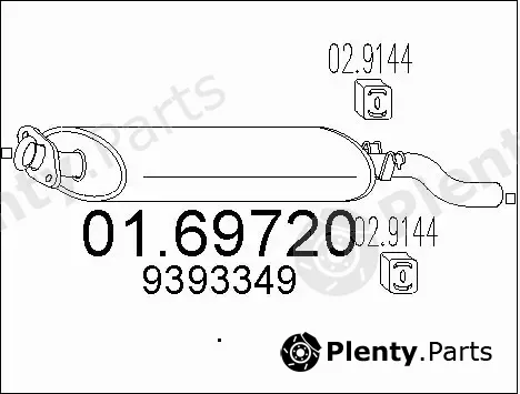 MTS 01.69720 — Rear Muffler