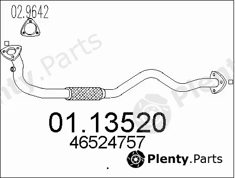MTS 01.13520 — Exhaust Pipe
