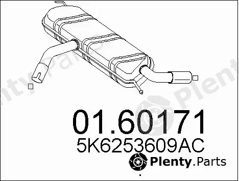 MTS 01.60171 — Rear Muffler