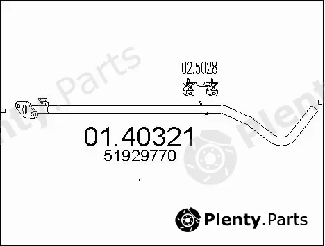 MTS 01.40321 — Exhaust Pipe