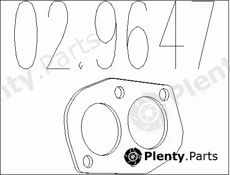 MTS 02.9647 — Gasket, exhaust pipe