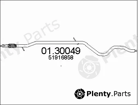 MTS 01.30049 — Front Muffler
