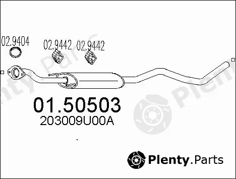 MTS 01.50503 — Centre Muffler
