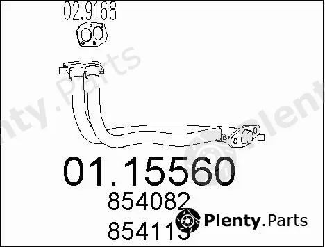 MTS 01.15560 — Exhaust Pipe