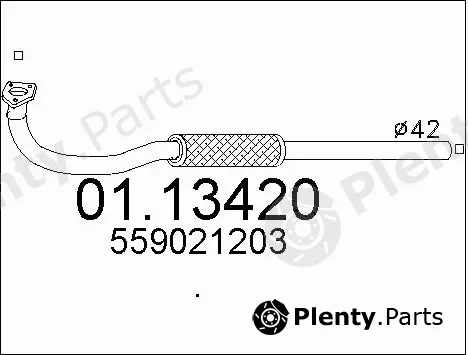 MTS 01.13420 — Exhaust Pipe