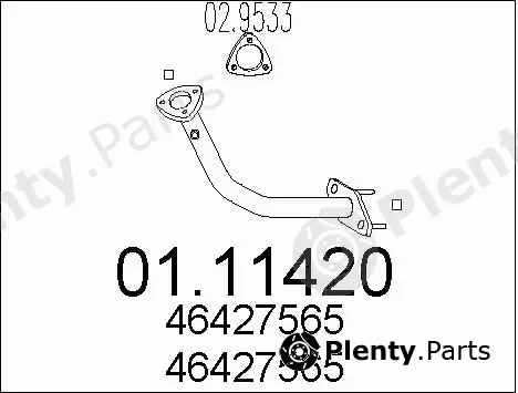 MTS 01.11420 — Exhaust Pipe