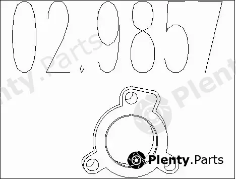 MTS 02.9857 — Gasket, exhaust pipe