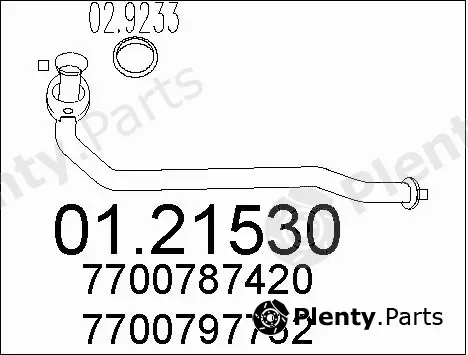 MTS 01.21530 — Exhaust Pipe