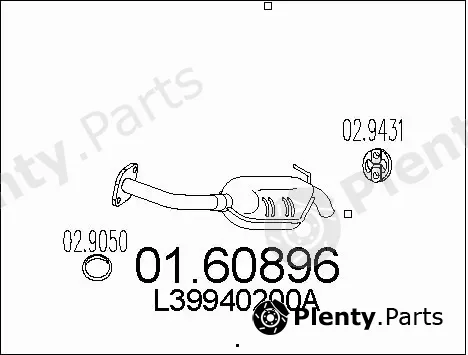 MTS 01.60896 — Rear Muffler