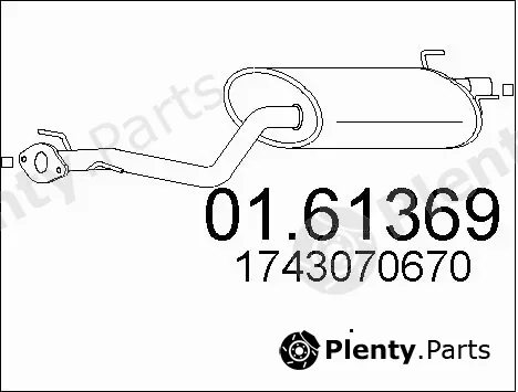 MTS 01.61369 — Rear Muffler