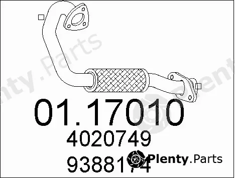 MTS 01.17010 — Exhaust Pipe