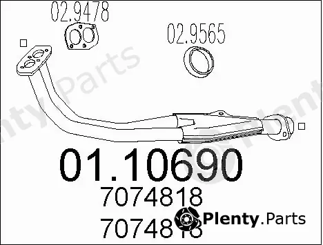 MTS 01.10690 — Exhaust Pipe