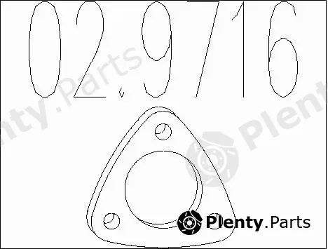 MTS 02.9716 — Gasket, exhaust pipe