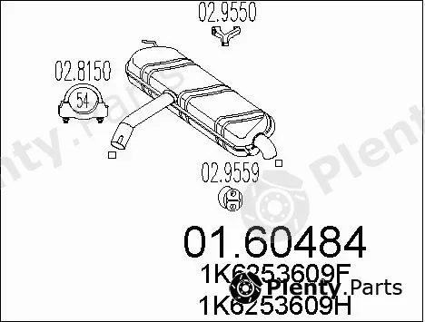MTS 01.60484 — Rear Muffler