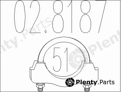 MTS 02.8187 — Pipe Connector, exhaust system