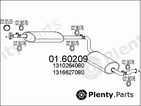 MTS 01.60209 — Rear Muffler