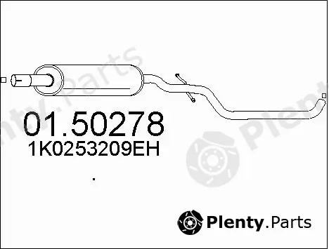 MTS 01.50278 — Centre Muffler