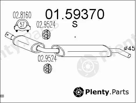 MTS 01.59370 — Centre Muffler