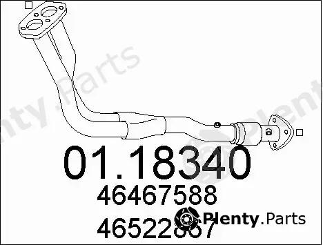 MTS 01.18340 — Exhaust Pipe