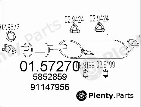 MTS 01.57270 — Centre Muffler