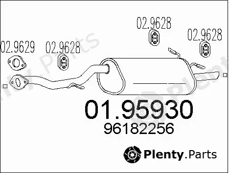 MTS 01.95930 — Rear Muffler